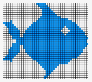 Raster Graphic Fish 40x46squares Hdtv-example - Grafika Bitmapowa, HD Png Download, Free Download