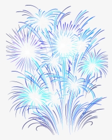 Transparent Red White And Blue Fireworks Clipart - Transparent Blue Firework Png, Png Download, Free Download