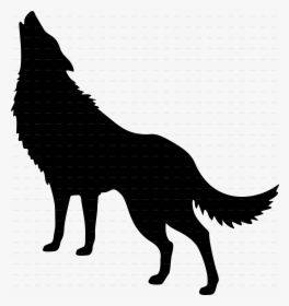 Silhouette Of Wolf Howling At Getdrawings - Wolf Howling At The Moon Png, Transparent Png, Free Download