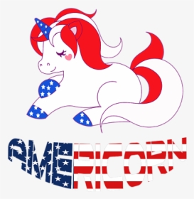 Red White And Blue Unicorn Png, Transparent Png, Free Download