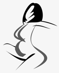 Silhouette Woman Female Black And White Drawing Cc0 - Woman Body Silhouette Png, Transparent Png, Free Download
