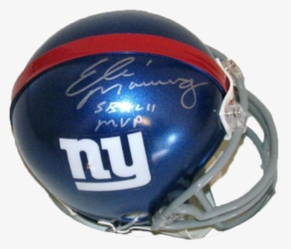 Autographed Mini Helmet By Eli Manning - Football Equipment, HD Png Download, Free Download