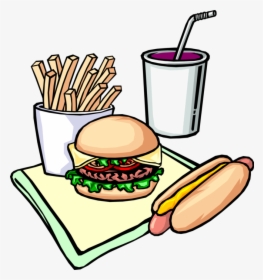 Vector Illustration Of Fast Food Hamburger, Hotdog, - Imagens De Lanches Png, Transparent Png, Free Download