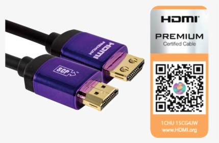5m Premium Certified 4k Ultrahd Hdmi Cable - Premium Certified Hdmi Cable, HD Png Download, Free Download