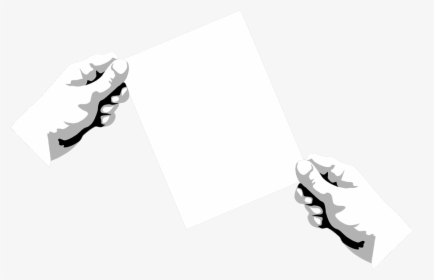 Transparent Hand Holding Card Png - Blank Paper Black And White, Png Download, Free Download