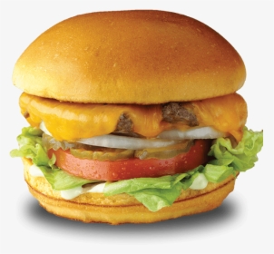 Cheeseburger With Lettuce And Tomato, HD Png Download, Free Download