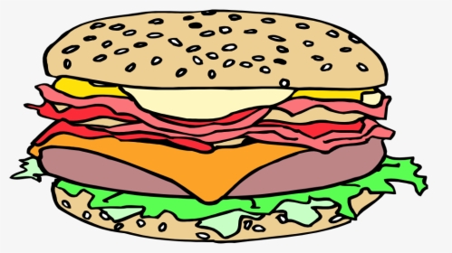 Cheese Burger Clip Art Vector - Clip Art, HD Png Download, Free Download