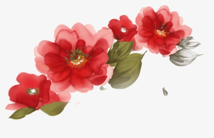 Transparent Red Watercolor Png - Red Flowers Watercolor Png, Png Download, Free Download