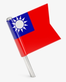 Square Flag Pin - Taiwan Flag Icon Png, Transparent Png, Free Download