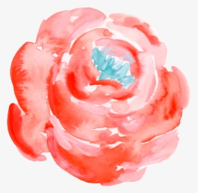 Red Flower Clipart Watercolor - Water Color Red Flower Png, Transparent Png, Free Download