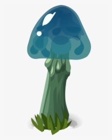 Mushroom Blue Hat Nature Outdoor Png Image - Blue Mushroom Png, Transparent Png, Free Download