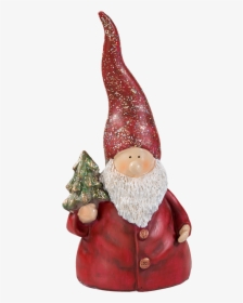 Christmas Elf With Pointed Hat, - Garden Gnome, HD Png Download, Free Download