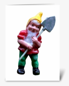 Groovy Garden Gnome Greeting Card - Figurine, HD Png Download, Free Download