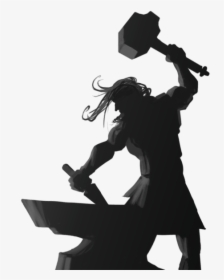 Man At Arms Blacksmith - Blacksmith Silhouette Clip Art, HD Png Download, Free Download