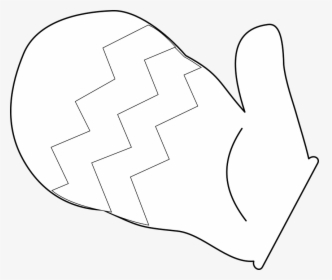 Mittens, Gloves, Outline, White, Clothing, Winter, - Eldiven Çizimleri, HD Png Download, Free Download