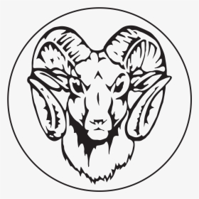 Ram Head Clipart Black And White, HD Png Download, Free Download