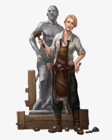 Clip Art Female Blacksmith - Statue, HD Png Download, Free Download