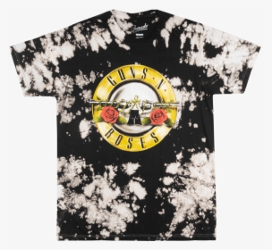 Guns N Roses Bullet Logo T-shirt Bleach Wash Mens Rock - Guns N Roses, HD Png Download, Free Download