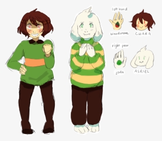 “ My Headcanons For Chara Asriel As Gems also I Feel - Cartoon, HD Png Download, Free Download
