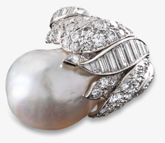 David Webb Baroque South Sea Pearl And Diamond Ring - Engagement Ring, HD Png Download, Free Download
