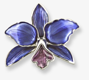 Nicole Barr Designs Sterling Silver Orchid Brooch-purple - Laelia, HD Png Download, Free Download