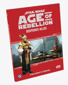 Swa31 Book Left - Star Wars Age Of Rebellion Desperate Allies, HD Png Download, Free Download
