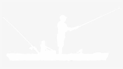 Fisherman Silhouette Png - Kayak Fishing Black And White, Transparent Png, Free Download