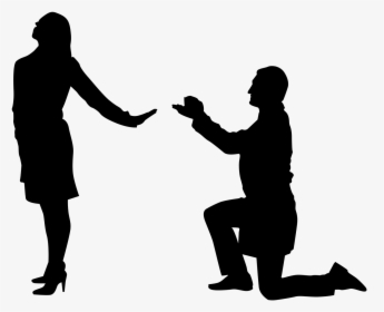 Girl Rejecting Boy Silhouette, HD Png Download, Free Download