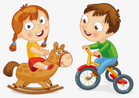 Kid Riding Tricycle Clipart, HD Png Download, Free Download