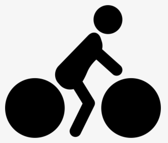 Person Riding On A Bicycle Side View Silhouette - Bowling Side View Silhouette, HD Png Download, Free Download