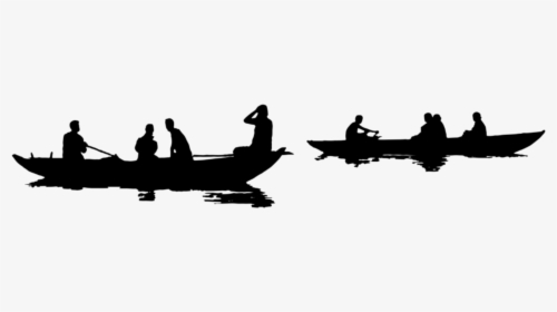 #people #boats #silhouette - Beautiful River In India, HD Png Download, Free Download
