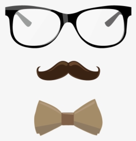Vector Glasses Beard Free Clipart Hd Clipart - Bald Nerd, HD Png Download, Free Download