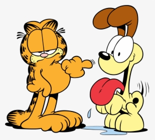Odie Hugging Garfield - Garfield And Odie Png, Transparent Png, Free Download