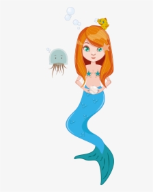 Ariel The Little Mermaid T-shirt Illustration - Sereias Coloridas, HD Png Download, Free Download