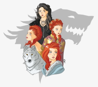 Daenerys Arya Stark Robb - Sansa And Arya Asoiaf, HD Png Download, Free Download