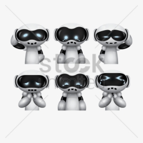 Robot Vector Face - Cartoon Robot Facial Expressions, HD Png Download, Free Download