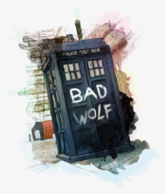 Semi-transparent Bad Wolf Tardis - Bad Wolf Png Tardis, Png Download, Free Download