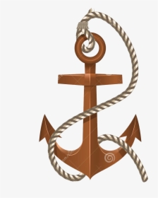 Anchor Clip Rope - Anchor With Rope Png, Transparent Png, Free Download