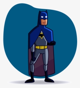 Bats Character Blue Dc Batman Bat 2d Flat Vector Design - Cartoon, HD Png Download, Free Download