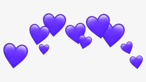 #heart #cute #effect #purple #hearts #pinkheart #purplehearts - Transparent Heart Crown Png, Png Download, Free Download