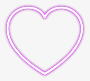 #heart #cute #effect #purple #pink #cool #edit #fanpage - Heart Neon Png, Transparent Png, Free Download
