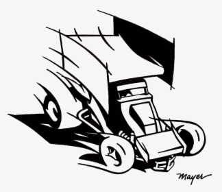 Sprint Car Line Drawing, HD Png Download, Free Download