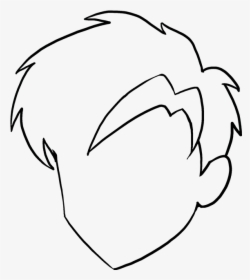 How To Draw Manga Hair Really Easy Drawing Tutorial - Drawing, HD Png Download, Free Download