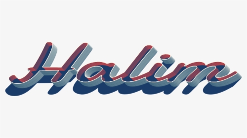 Halim 3d Letter Png Name - Calligraphy, Transparent Png, Free Download