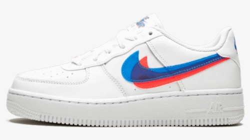 Nike Air Force 1 3d - Nike Air Force White Blue, HD Png Download, Free Download