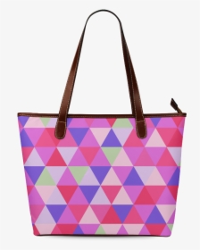 Geometric Pink Triangle Pattern Shoulder Tote Bag - Shoulder Bag, HD Png Download, Free Download