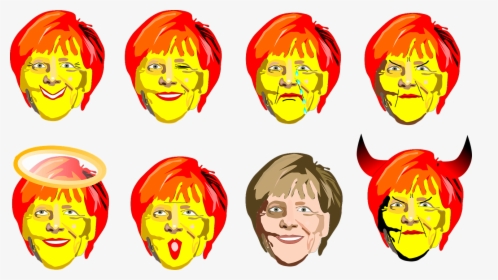 Merkel Smiley Politician Free Photo - Emoticon Merkel, HD Png Download, Free Download