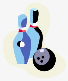 Vector Illustration Of Sports Equipment Bowling Pins - Ten-pin Bowling, HD Png Download, Free Download