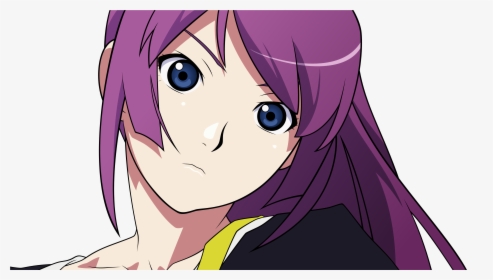 Transparent Hitagi Senjougahara Png - Monogatari Purple Hair Girl, Png Download, Free Download