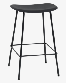 23530 Fiber Bar Stool Tube H65 Blackblack 1503393266 - Muuto Bar Stool Wood, HD Png Download, Free Download